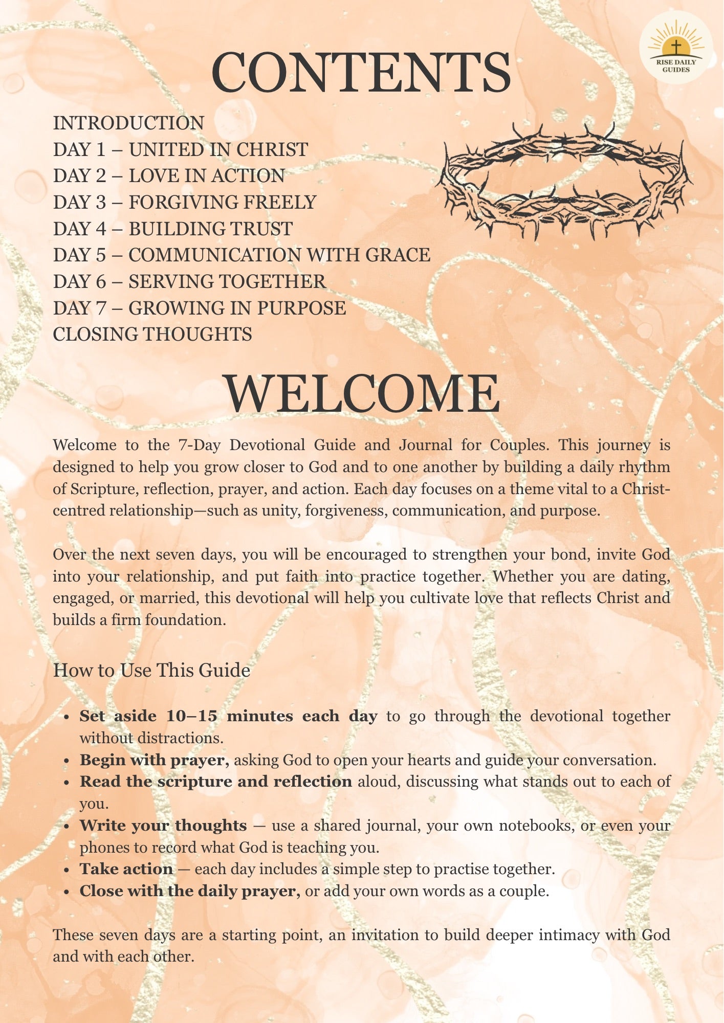 7-Day Devotional Guide and Journal for Couples (PDF)
