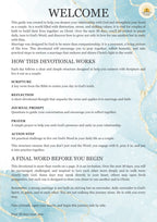 Welcome page of a devotional guide for couples on a map background
